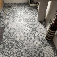 patterned tiled LVT