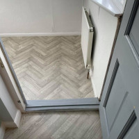 thin herringbone pattern floor