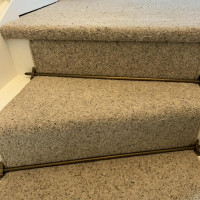 brass rods for carpet runner on stairs