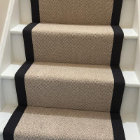 stair carpet runner with black accents
